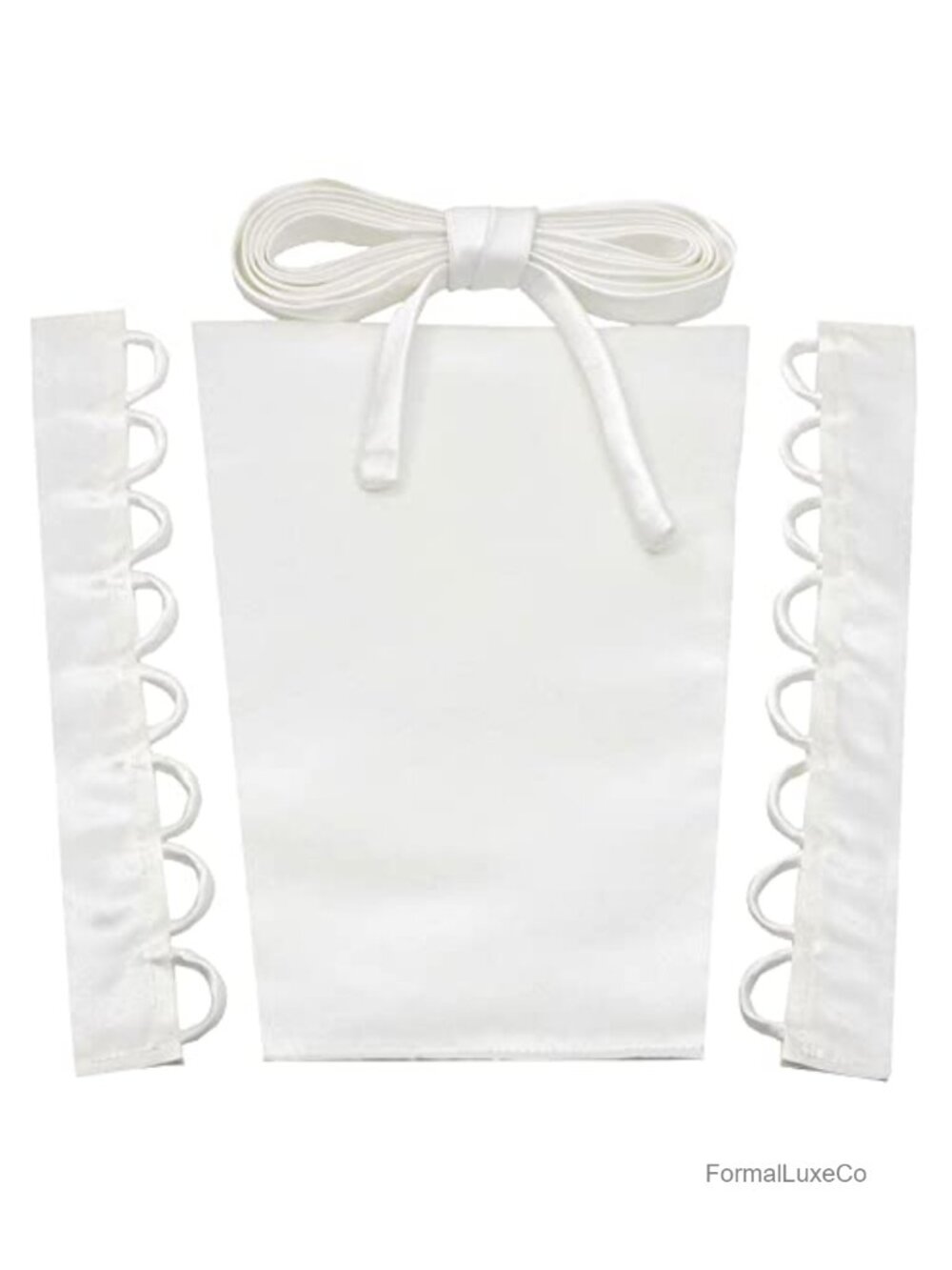 Satin Corset Back Kit Lace Up Zipper Replacement 4 Piece Set 118 inch Adjustable